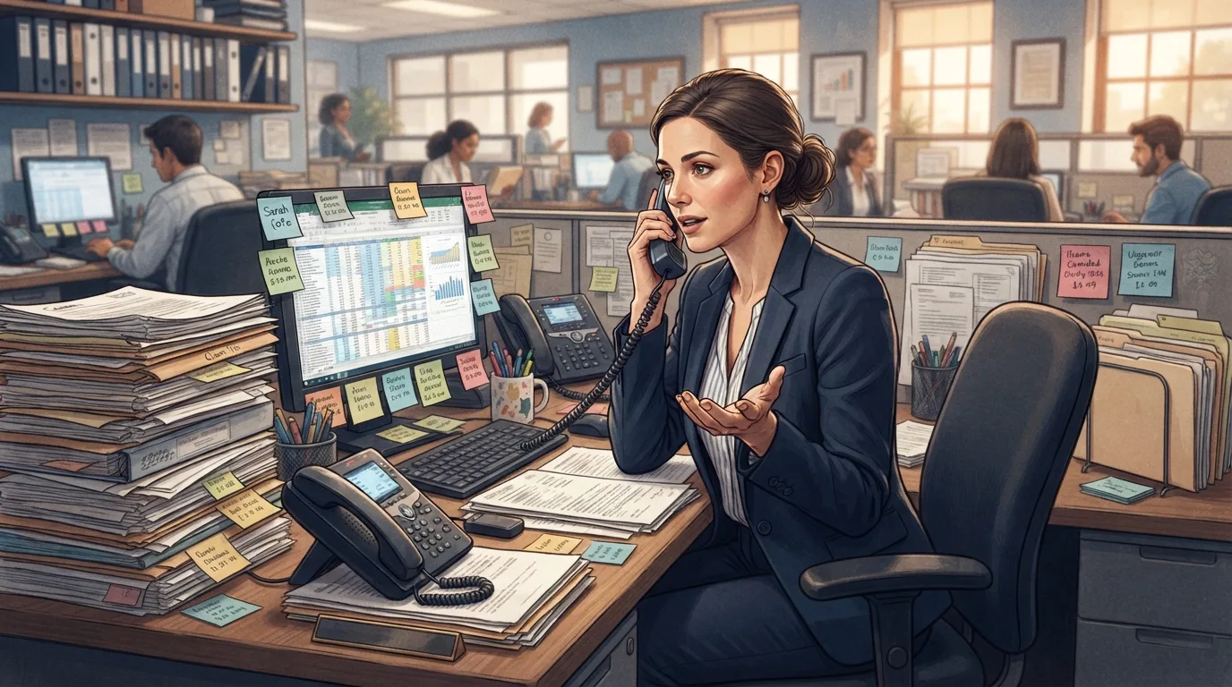 Insurance adjuster overwhelmed by outbound calls and pending claim files